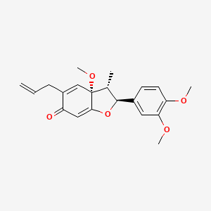 (2S,3R,3aR)-5-Allyl-2-(3,4-dimethoxyphenyl)-3a-methoxy-3-methyl-3,3a-dihydrobenzofuran-6(2H)-one