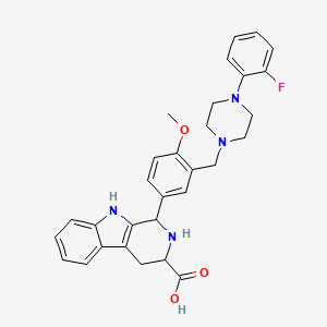 1-(3-((4-(2-Fluorophenyl)piperazin-1-yl)methyl)-4-methoxyphenyl)-2,3,4,9-tetrahydro-1H-pyrido[3,4-b]indole-3-carboxylic acid