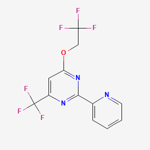 2-(2-Pyridinyl)-4-(2,2,2-trifluoroethoxy)-6-(trifluoromethyl)pyrimidine