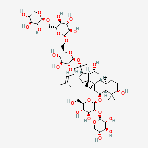 (2S,3R,4S,5S,6R)-2-(((2R,3R,4S,5S,6R)-4,5-Dihydroxy-2-(((3S,5R,8R,9R,10R,12R,13R,14R,17S)-12-hydroxy-4,4,8,10,14-pentamethyl-17-((S)-6-methyl-2-(((2S,3R,4S,5S,6R)-3,4,5-trihydroxy-6-((((2R,3R,4S,5S,6R)-3,4,5-trihydroxy-6-((((2S,3R,4S,5R)-3,4,5-trihydroxyt