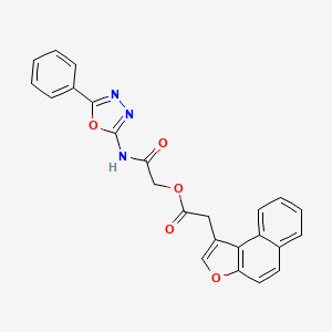 2-Oxo-2-((5-phenyl-1,3,4-oxadiazol-2-yl)amino)ethyl 2-(naphtho[2,1-b]furan-1-yl)acetate