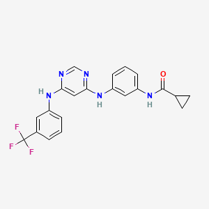N-(3-((6-((3-(Trifluoromethyl)phenyl)amino)pyrimidin-4-yl)amino)phenyl)cyclopropanecarboxamide
