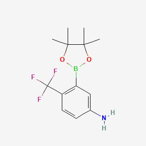 3-(4,4,5,5-Tetramethyl-1,3,2-dioxaborolan-2-yl)-4-(trifluoromethyl)aniline