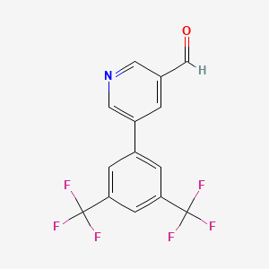 5-[3,5-Bis(trifluoromethyl)phenyl]-3-pyridinecarbaldehyde