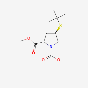 1-(tert-Butyl) 2-methyl (2S,4R)-4-(tert-butylthio)pyrrolidine-1,2-dicarboxylate