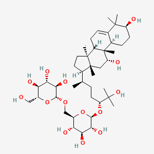 (2S,3R,4S,5S,6R)-2-(((3R,6R)-6-((3S,8S,9R,10R,11R,13R,14S,17R)-3,11-Dihydroxy-4,4,9,13,14-pentamethyl-2,3,4,7,8,9,10,11,12,13,14,15,16,17-tetradecahydro-1H-cyclopenta[a]phenanthren-17-yl)-2-hydroxy-2-methylheptan-3-yl)oxy)-6-((((2R,3R,4S,5S,6R)-3,4,5-trih