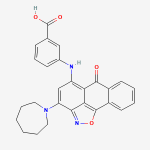 3-((3-(Azepan-1-yl)-6-oxo-6H-anthra[1,9-cd]isoxazol-5-yl)amino)benzoic acid