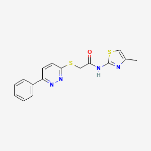N-(4-Methylthiazol-2-yl)-2-((6-phenylpyridazin-3-yl)thio)acetamide