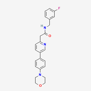 N-(3-Fluorobenzyl)-2-(5-(4-morpholinophenyl)pyridin-2-yl)acetamide