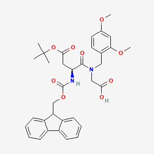 (S)-2-(2-((((9H-Fluoren-9-yl)methoxy)carbonyl)amino)-4-(tert-butoxy)-N-(2,4-dimethoxybenzyl)-4-oxobutanamido)acetic acid