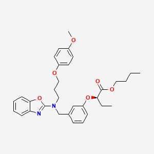Butyl (2R)-2-[3-[[2-benzoxazolyl[3-(4-methoxyphenoxy)propyl]amino]methyl]phenoxy]butanoate