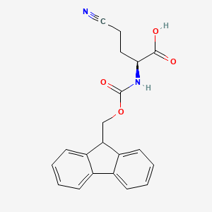 (S)-2-((((9H-Fluoren-9-yl)methoxy)carbonyl)amino)-4-cyanobutanoic acid