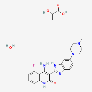 4-Amino-5-fluoro-3-(6-(4-methylpiperazin-1-yl)-1H-benzo[d]imidazol-2-yl)quinolin-2(1H)-one 2-Hydroxypropanoate Hydrate