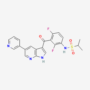 N-(2,4-Difluoro-3-(5-(pyridin-3-yl)-1H-pyrrolo[2,3-b]pyridine-3-carbonyl)phenyl)propane-2-sulfonamide