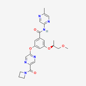 (S)-3-((5-(Azetidine-1-carbonyl)pyrazin-2-yl)oxy)-5-((1-methoxypropan-2-yl)oxy)-N-(5-methylpyrazin-2-yl)benzamide