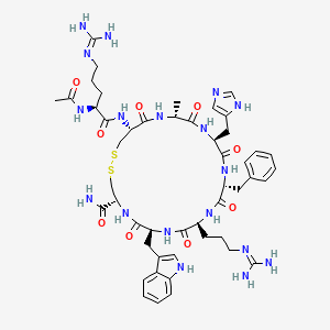 (4R,7S,10S,13R,16S,19R,22R)-16-((1H-Imidazol-5-yl)methyl)-7-((1H-indol-3-yl)methyl)-22-((S)-2-acetamido-5-guanidinopentanamido)-13-benzyl-10-(3-guanidinopropyl)-19-methyl-6,9,12,15,18,21-hexaoxo-1,2-dithia-5,8,11,14,17,20-hexaazacyclotricosane-4-carboxami