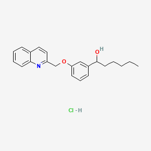 1-(3-(Quinolin-2-ylmethoxy)phenyl)hexan-1-ol Hydrochloride