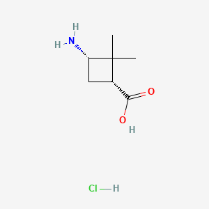 rel-(1R,3S)-3-amino-2,2-dimethylcyclobutane-1-carboxylic acid hydrochloride