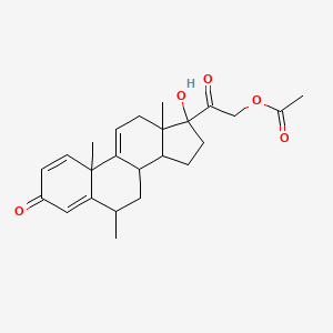 Pregna-1,4,9(11)-triene-3,20-dione,21-(acetyloxy)-17-hydroxy-6-methyl-, (6α)-