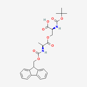 O-((((9H-fluoren-9-yl)methoxy)carbonyl)-L-alanyl)-N-(tert-butoxycarbonyl)-L-serine