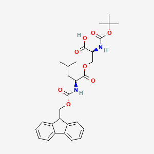 O-((((9H-fluoren-9-yl)methoxy)carbonyl)-L-leucyl)-N-(tert-butoxycarbonyl)-L-serine