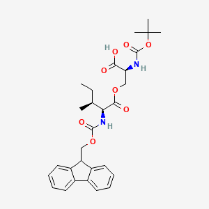 O-((((9H-fluoren-9-yl)methoxy)carbonyl)-L-isoleucyl)-N-(tert-butoxycarbonyl)-L-serine