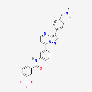 N-(3-(3-(4-((Dimethylamino)methyl)phenyl)pyrazolo[1,5-a]pyrimidin-7-yl)phenyl)-3-(trifluoromethyl)benzamide