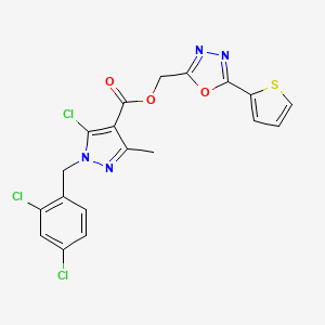 (5-(Thiophen-2-yl)-1，3，4-oxadiazol-2-yl)methyl 5-chloro-1-(2，4-dichlorobenzyl)-3-methyl-1H-pyrazole-4-carboxylate