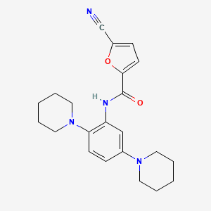 5-Cyano-N-(2,5-di(piperidin-1-yl)phenyl)furan-2-carboxamide