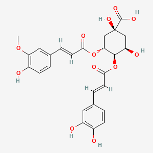 (1S,3R,4R,5R)-4-(((E)-3-(3,4-Dihydroxyphenyl)acryloyl)oxy)-1,3-dihydroxy-5-(((E)-3-(4-hydroxy-3-methoxyphenyl)acryloyl)oxy)cyclohexanecarboxylic acid